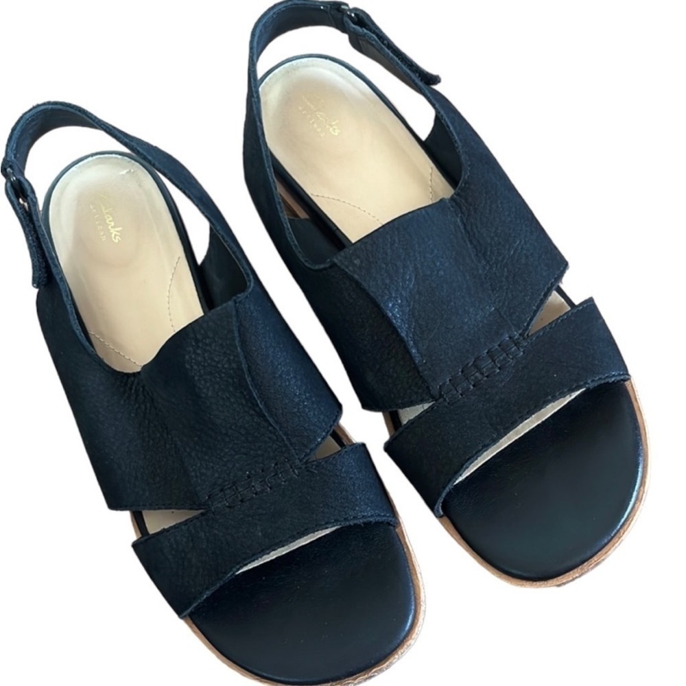 EUC Clarks Artisan Leather Sandals Black Size 9.5